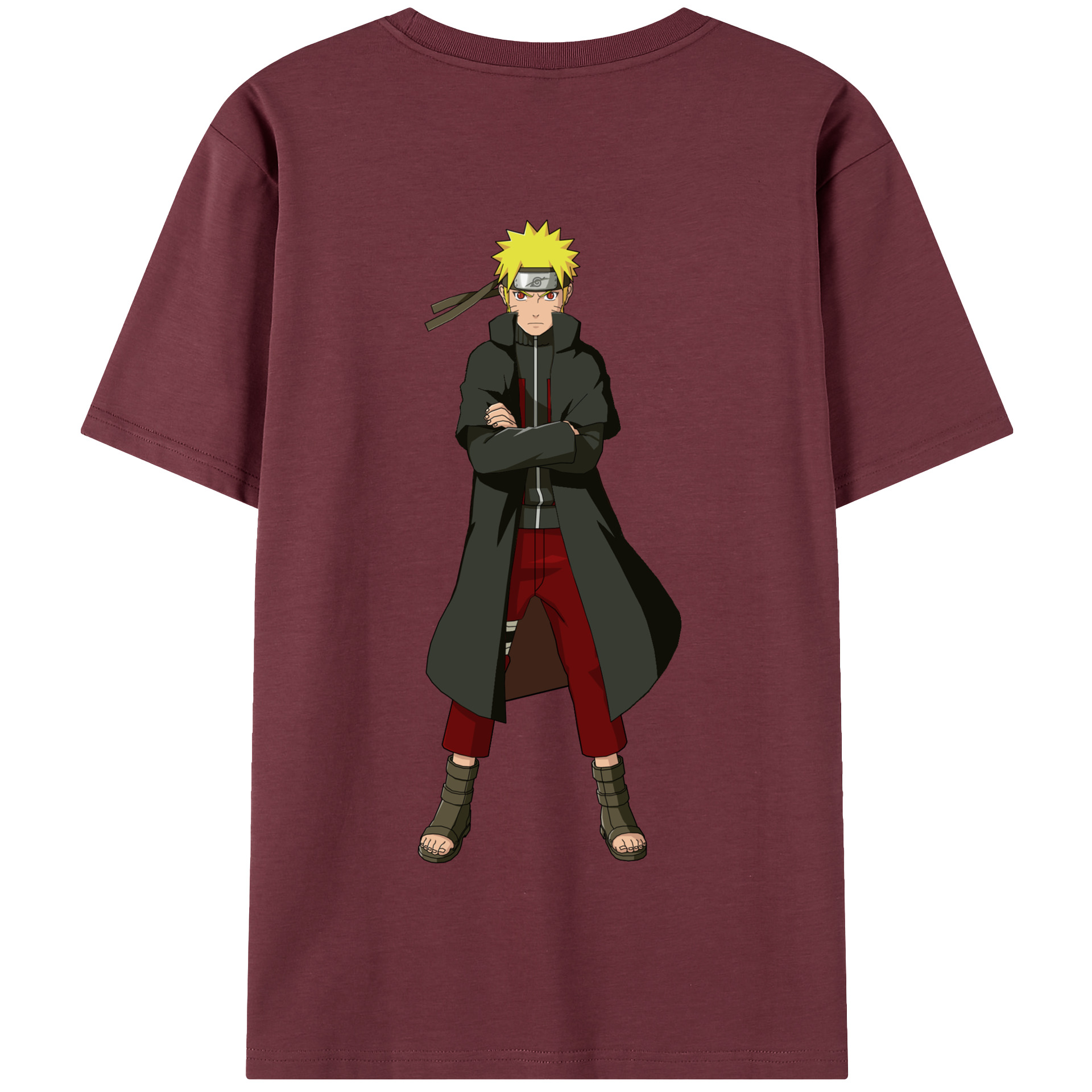 （画像用） NARUTO -ナルト- うずまき ナルト Uzumaki Naruto 綿100％半袖Tシャツ（背面プリント）